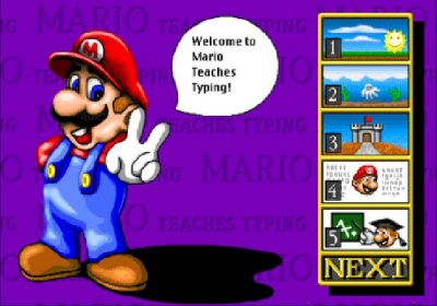 Screen ze hry Mario Teaches Typing