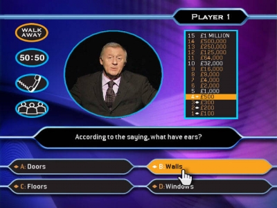 Screen ze hry Who Wants to be a Millionaire