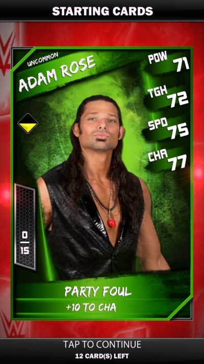 Screen ze hry WWE SuperCard