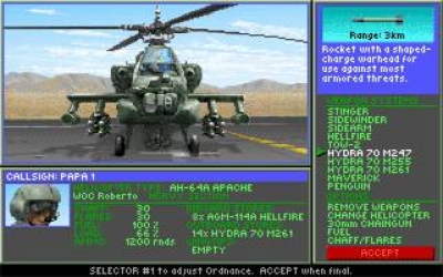 Screen ze hry Gunship 2000