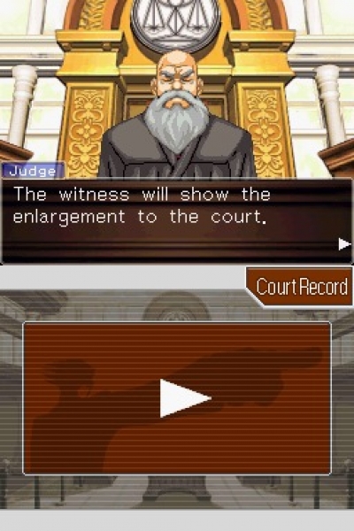 Screen ze hry Phoenix Wright: Ace Attorney