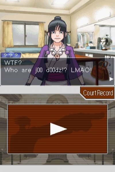 Screen ze hry Phoenix Wright: Ace Attorney