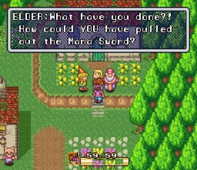 Screen ze hry Secret of Mana