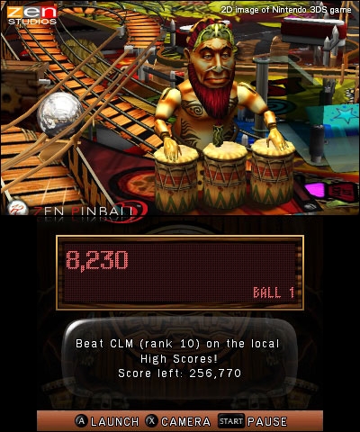 Screen ze hry ZEN Pinball