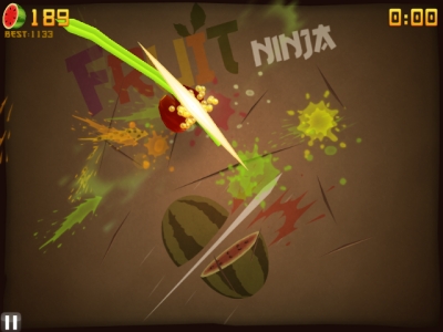 Screen ze hry Fruit Ninja