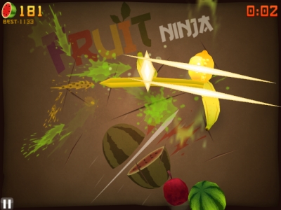 Screen ze hry Fruit Ninja