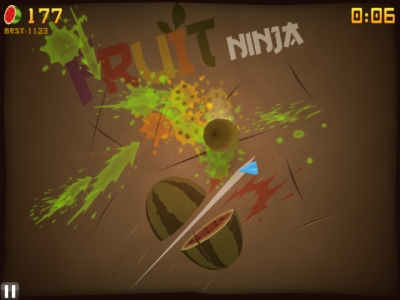 Screen ze hry Fruit Ninja