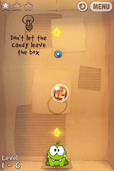 Screen ze hry Cut the Rope