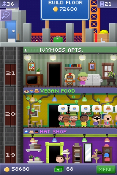 Screen ze hry Tiny Tower