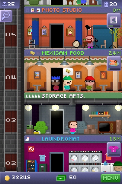 Screen ze hry Tiny Tower