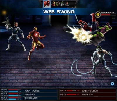 Screen ze hry Marvel: Avengers Alliance