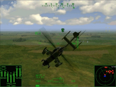 Screen ze hry Gunship!