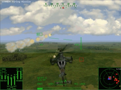 Screen ze hry Gunship!