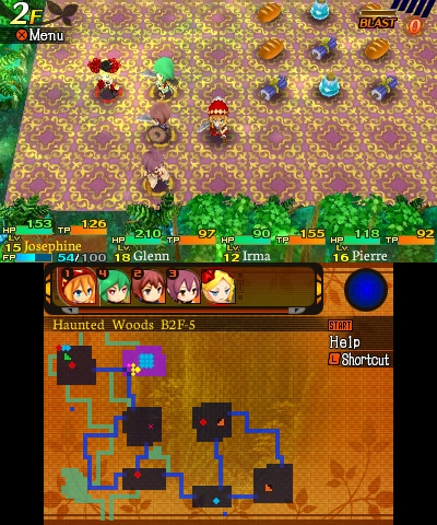 Screen ze hry Etrian Mystery Dungeon