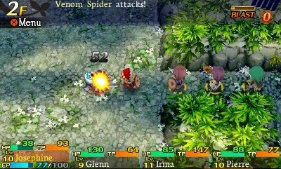 Screen ze hry Etrian Mystery Dungeon