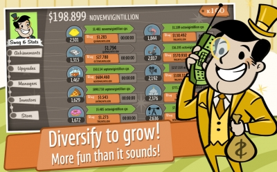 Screen ze hry AdVenture Capitalist