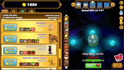 Screen ze hry Clicker Heroes