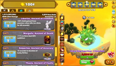 Screen ze hry Clicker Heroes