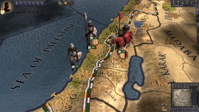 Screen ze hry Crusader Kings II: Military Orders Unit Pack