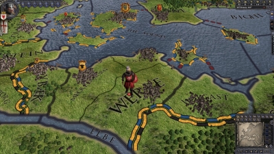 Screen ze hry Crusader Kings II: Military Orders Unit Pack