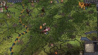 Screen ze hry Crusader Kings II: Military Orders Unit Pack