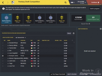 Screen ze hry Football Manager 2016