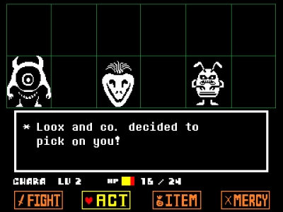 Screen ze hry Undertale