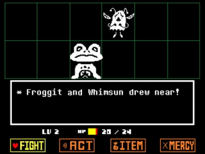 Screen ze hry Undertale