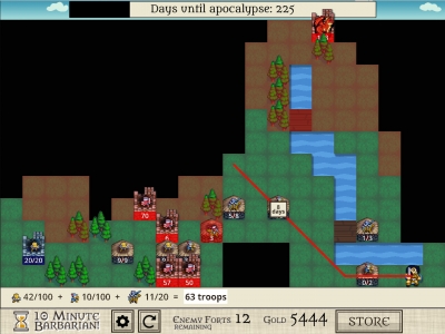 Screen ze hry 10 Minute Barbarian