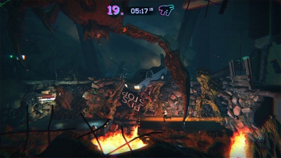 Screen ze hry Trials of the Blood Dragon