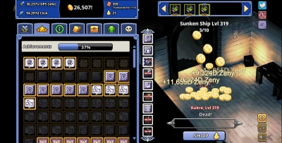 Screen ze hry Ragnarok Clicker