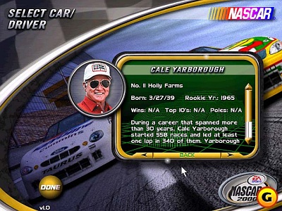 Screen NASCAR 2000