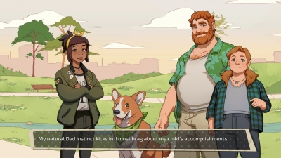 Screen ze hry Dream Daddy: A Dad Dating Simulator