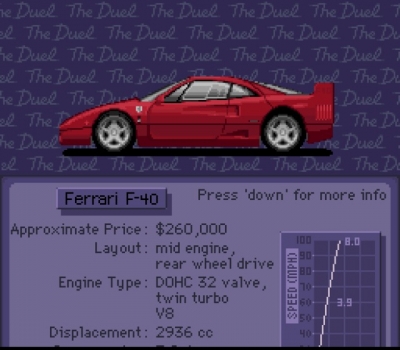 Screen ze hry Duel: Test Drive II, The