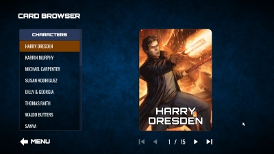 Screen ze hry The Dresden Files Cooperative Card Game