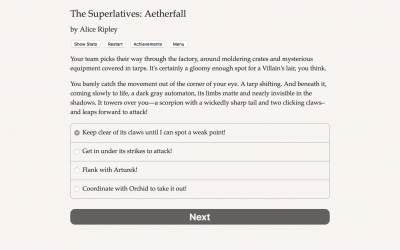 Screen ze hry The Superlatives: Aetherfall