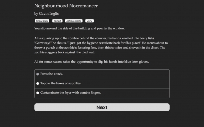 Screen ze hry Neighbourhood Necromancer