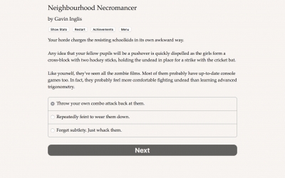 Screen ze hry Neighbourhood Necromancer