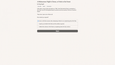 Screen ze hry A Midsummer Nights Choice