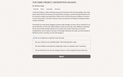 Screen ze hry The Hero Project: Redemption Season