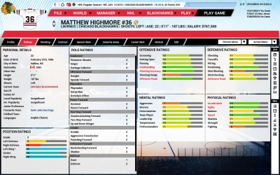 Screen ze hry Franchise Hockey Manager 5