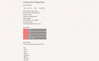 Screen ze hry Community College Hero: Trial by Fire