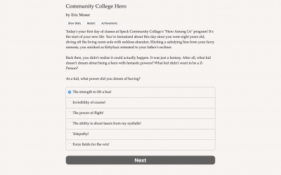 Screen ze hry Community College Hero: Trial by Fire