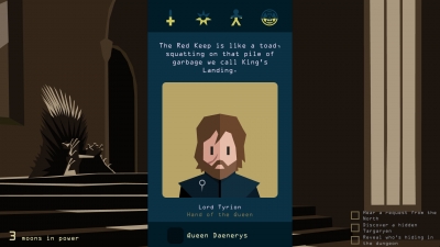 Screen ze hry Reigns: Game of Thrones