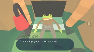 Screen ze hry The Haunted Island, a Frog Detective Game