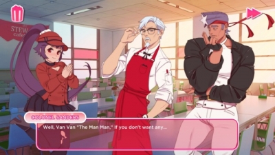 Screen ze hry I Love You, Colonel Sanders! A Finger Lickin Good Dating Simulator