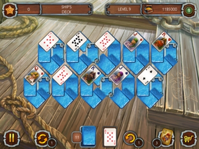 Screen ze hry Solitaire Legend of the Pirates