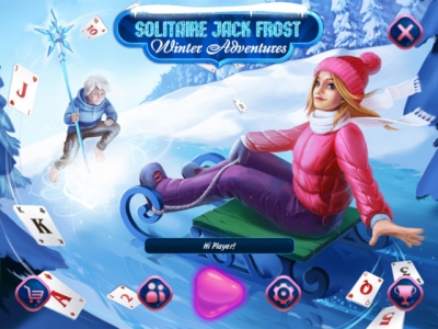 Screen ze hry Solitaire Jack Frost: Winter Adventures