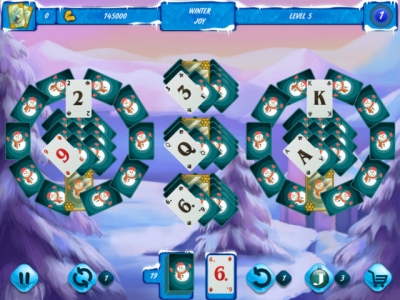 Screen ze hry Solitaire Jack Frost: Winter Adventures