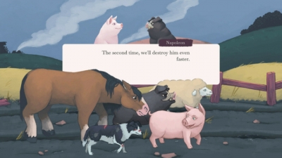 Screen ze hry Orwells Animal Farm